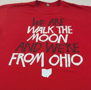 We Are Walk The Moon And We're From Ohio Red Tee Shirt Concert Merch XL